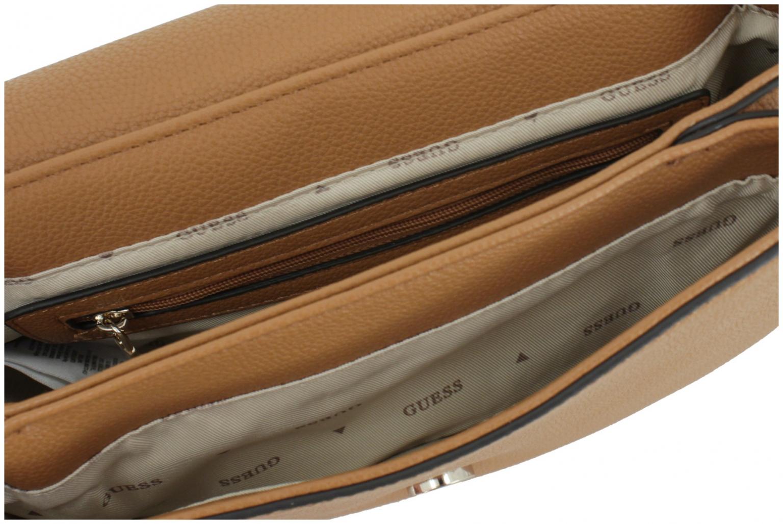 schwarz Überschlagtasche Logoapplikation Guess Calebra Crossbody Black
