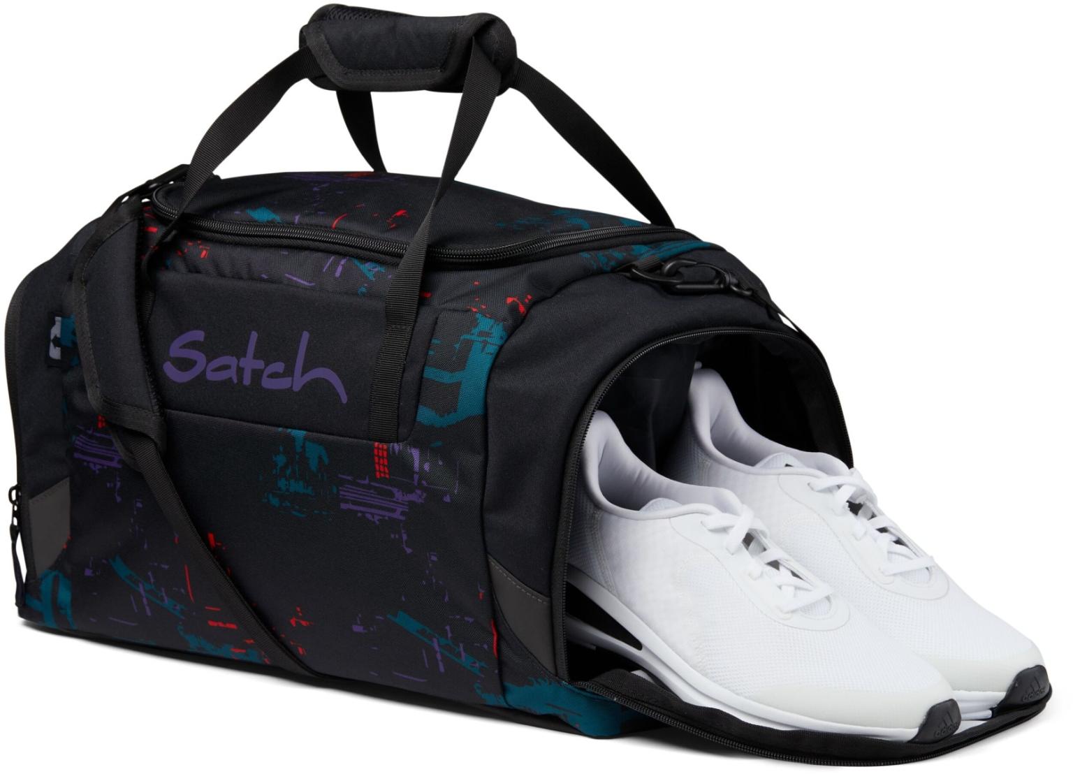 schwarzbunte Sporttasche Satch Duffle Bag Night Vision Print nachhaltig