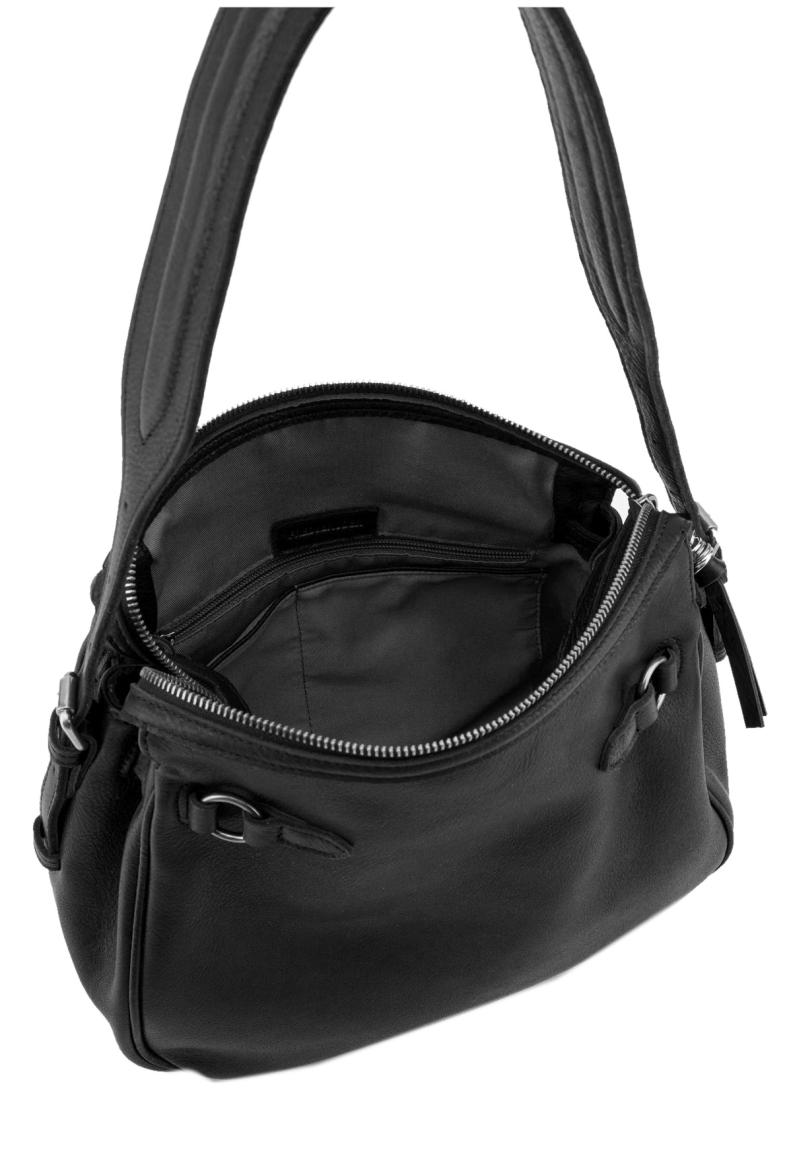 schwarze Beuteltasche FredsBruder My Forever Friend weiches Leder