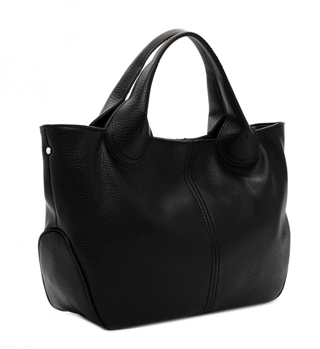 schwarze Henkeltasche Nessy SURI FREY Black Ledercharakter