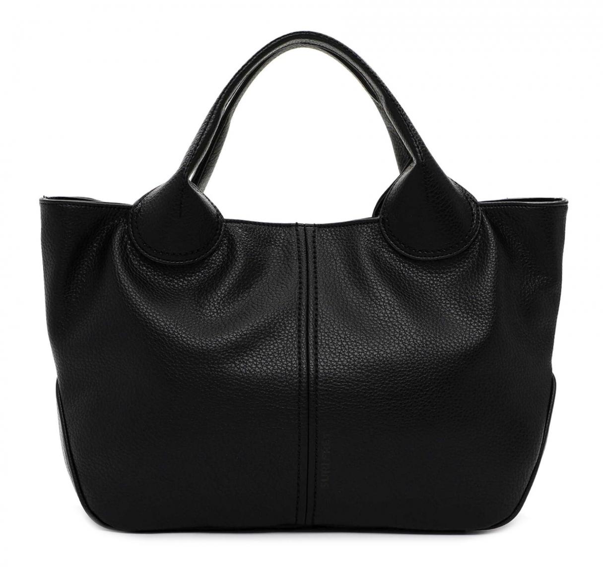 schwarze Henkeltasche Nessy SURI FREY Black Ledercharakter