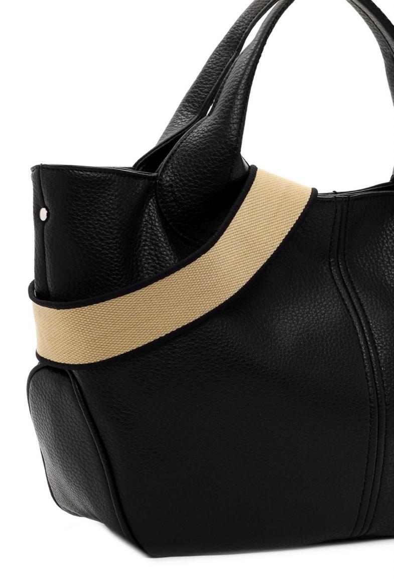 schwarze Henkeltasche Nessy SURI FREY Black Ledercharakter