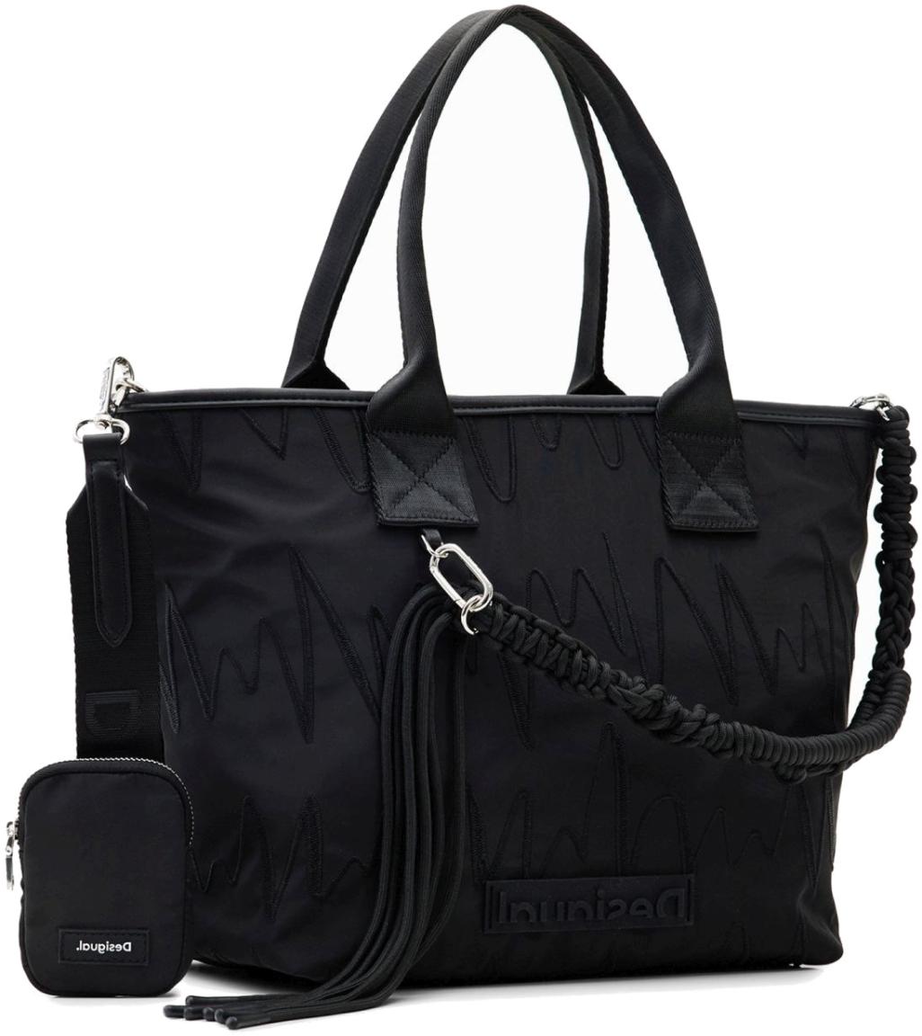 schwarze Henkeltasche Pravia B-Bolis Desigual Negro Ziernähte