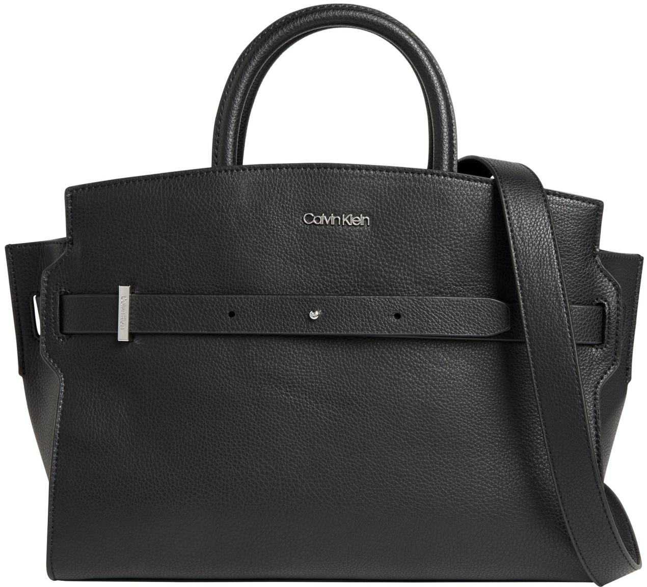 schwarze Kurzgrifftasche Calvin Klein CK Code Tote MD 