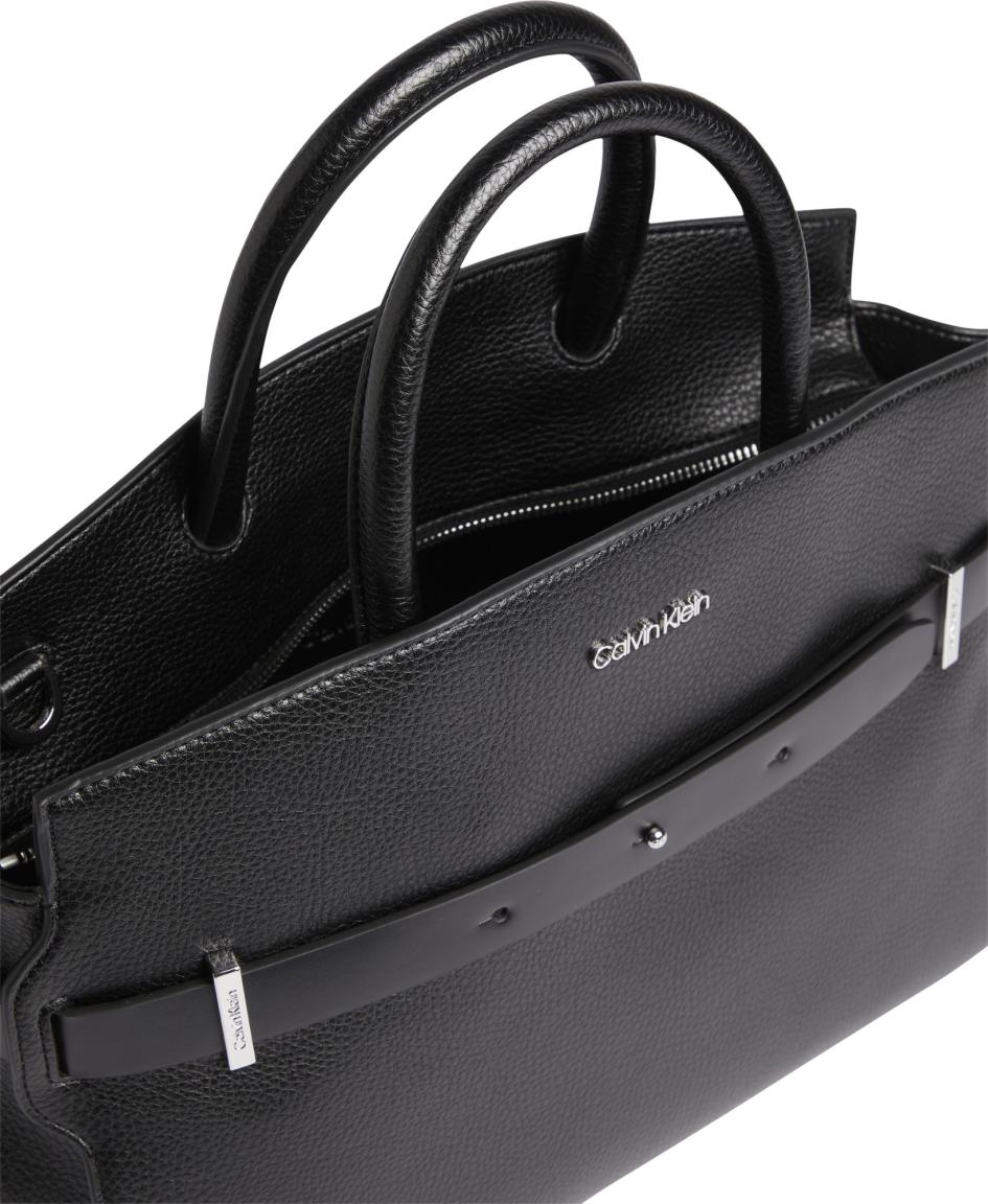 schwarze Kurzgrifftasche Calvin Klein CK Code Tote MD 