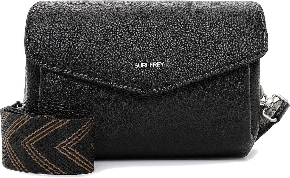 schwarze Schultertasche mit Überschlag Cathy Suri Frey