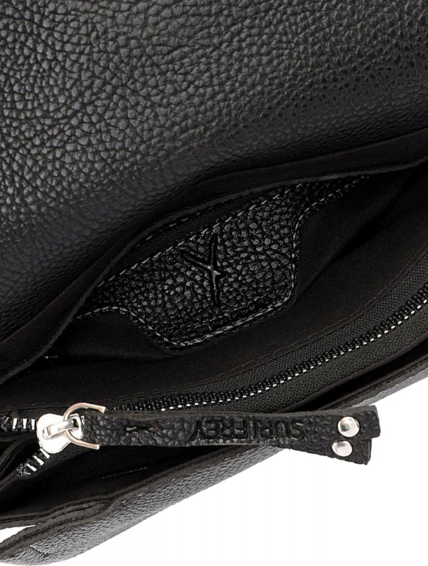 schwarze Schultertasche mit Überschlag Cathy Suri Frey