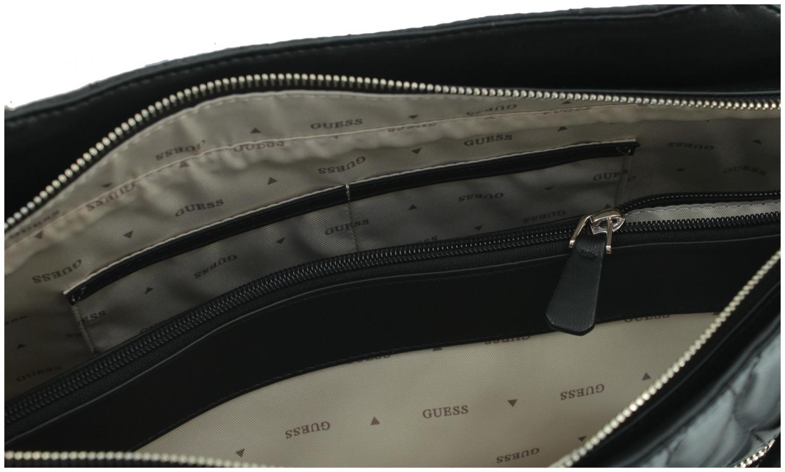 schwarze Stepptasche Guess Valla Tote Bag Black