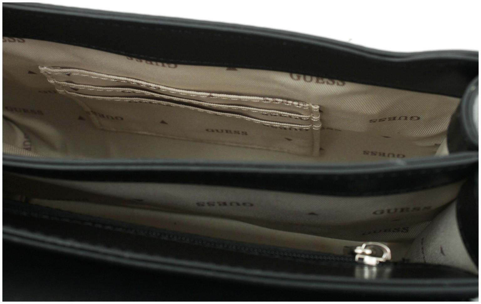 schwarze Überschlagtasche Guess Eco Aldith Mini 