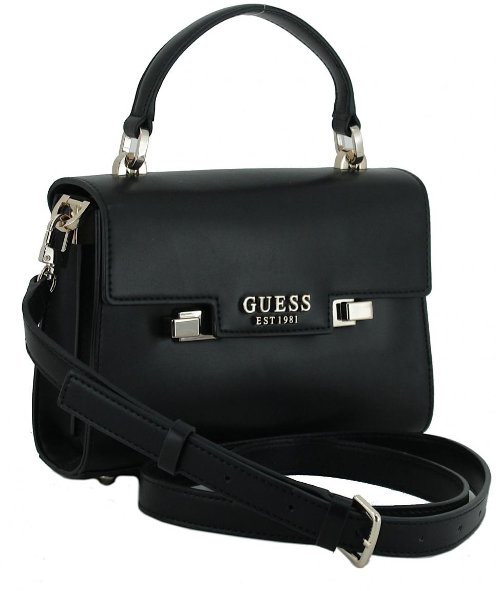 schwarze Überschlagtasche Guess Eco Aldith Mini