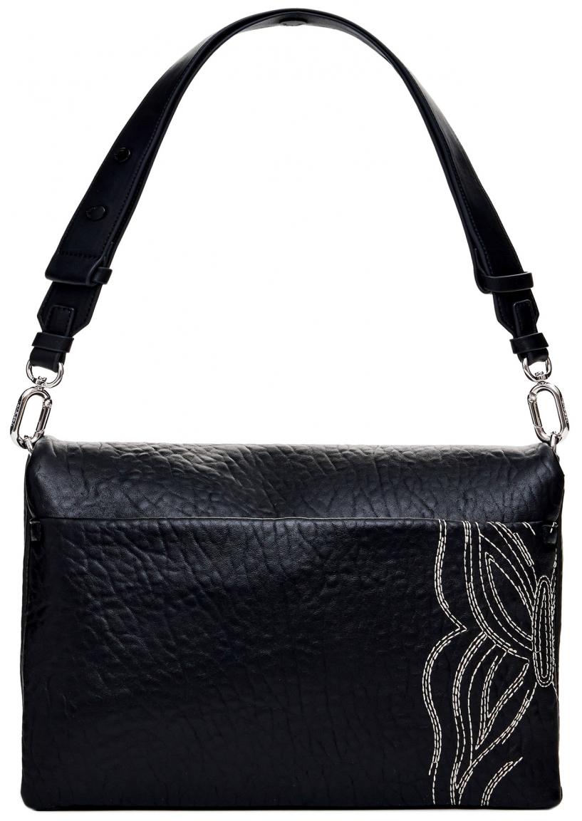 schwarze Umhängetasche Dortmund Flap 2.0 feminin Schmetterling