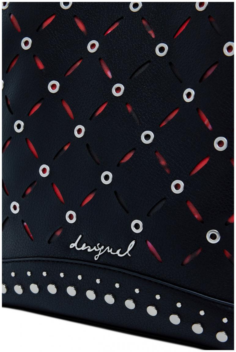 schwarzer Desigual Rucksack Cutouts Back Yankee Sumy Mini Nieten