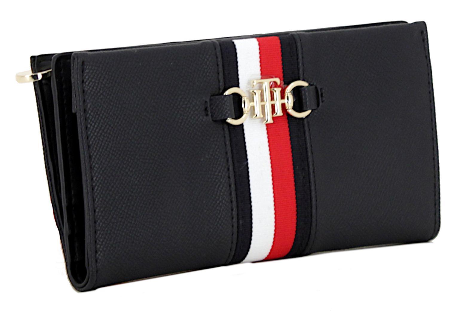 sportliche Damenbörse Tommy Hilfiger TH Club LRG Wallet Desert sky Ripsband