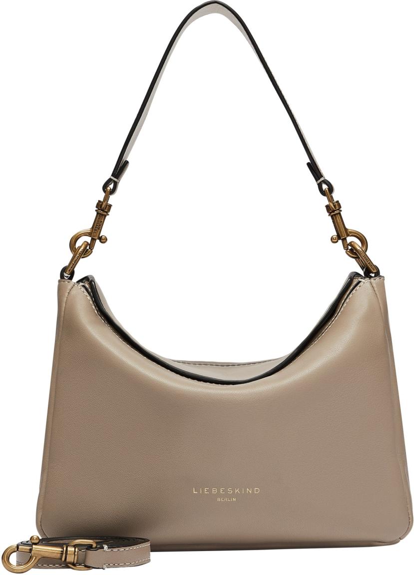 stilvolle Schultertasche Alessa Crossbody S Liebeskind Berlin Leder French Grey Taupe