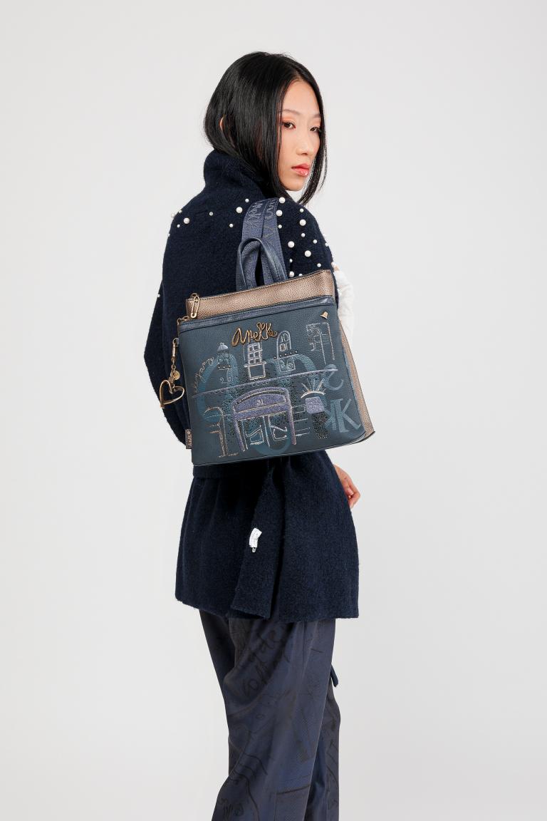 strassbesetzter Damenrucksack Anekke Mademoiselle Boutique dunkelblau