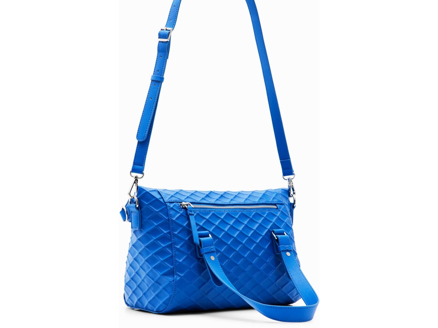 strukturierte Kurzgrifftasche Azul Klein Blau Desigual Blogy Loverty