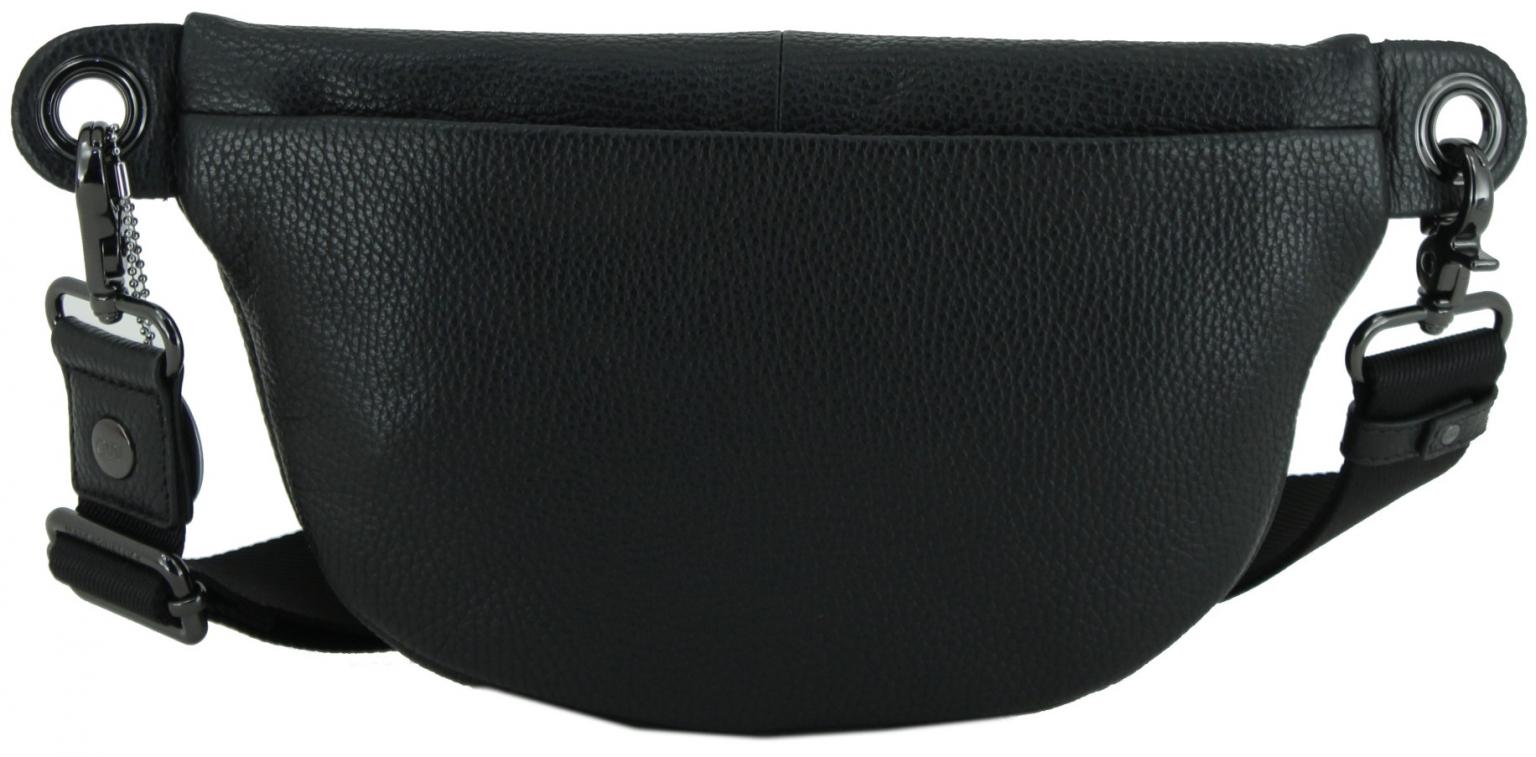 trendige Bum Bag Mandarina Duck Mellow Leather Nero schwarz