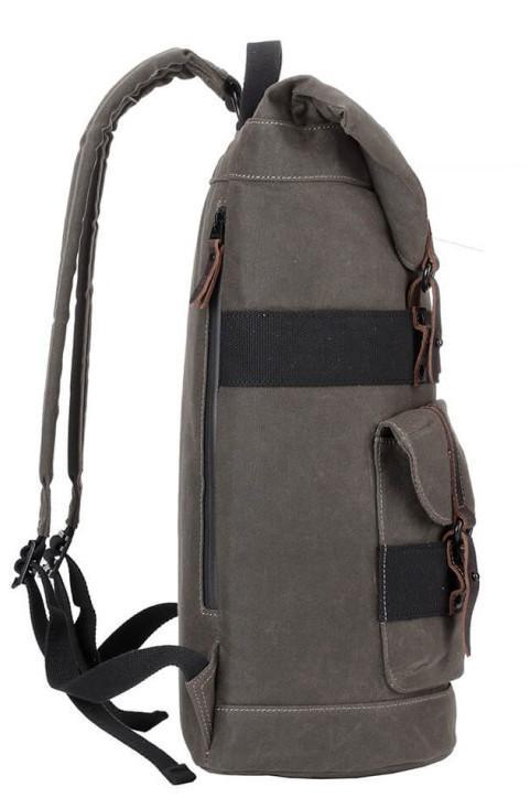 troop London Rucksack Classic Olivgrün Überschlag Leder