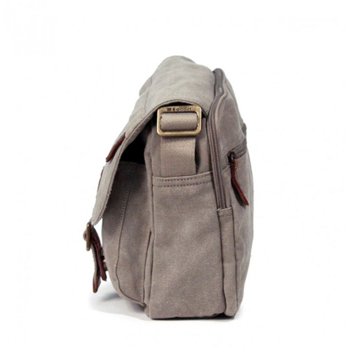 troop Überschlagtasche canvas grau