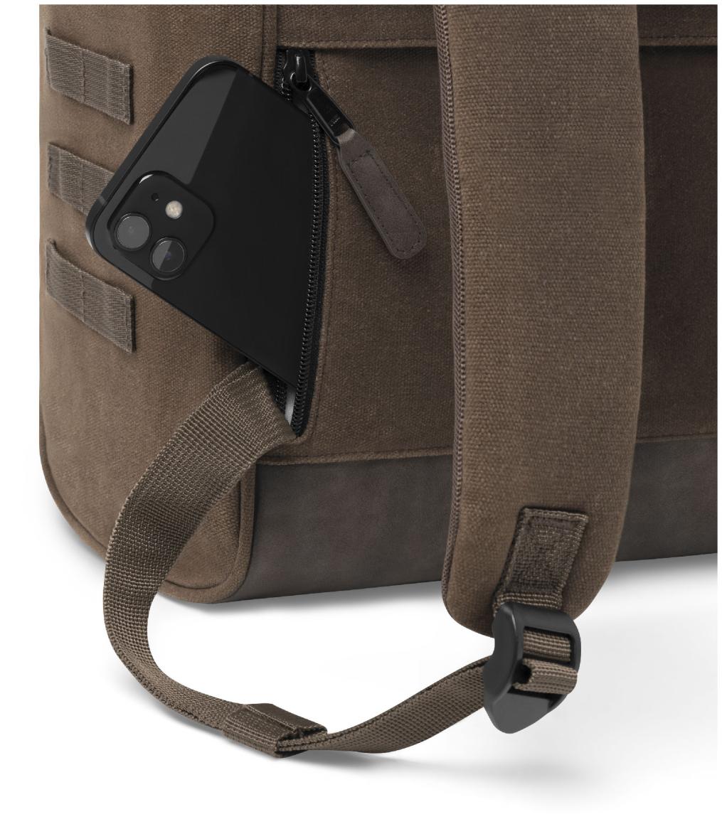 urbaner Rucksack Cabaia Soyo gewachst Medium dunkelbraun