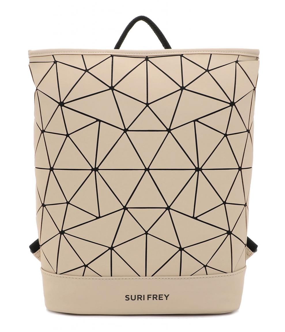urbaner Rucksack Suri Frey Sports Beige Cutouts abstrakter Look nachhaltig
