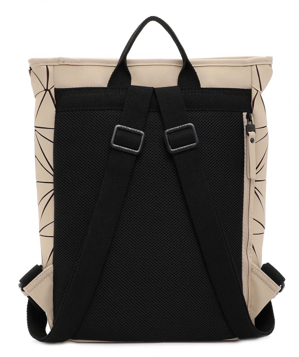 urbaner Rucksack Suri Frey Sports Beige Cutouts abstrakter Look nachhaltig