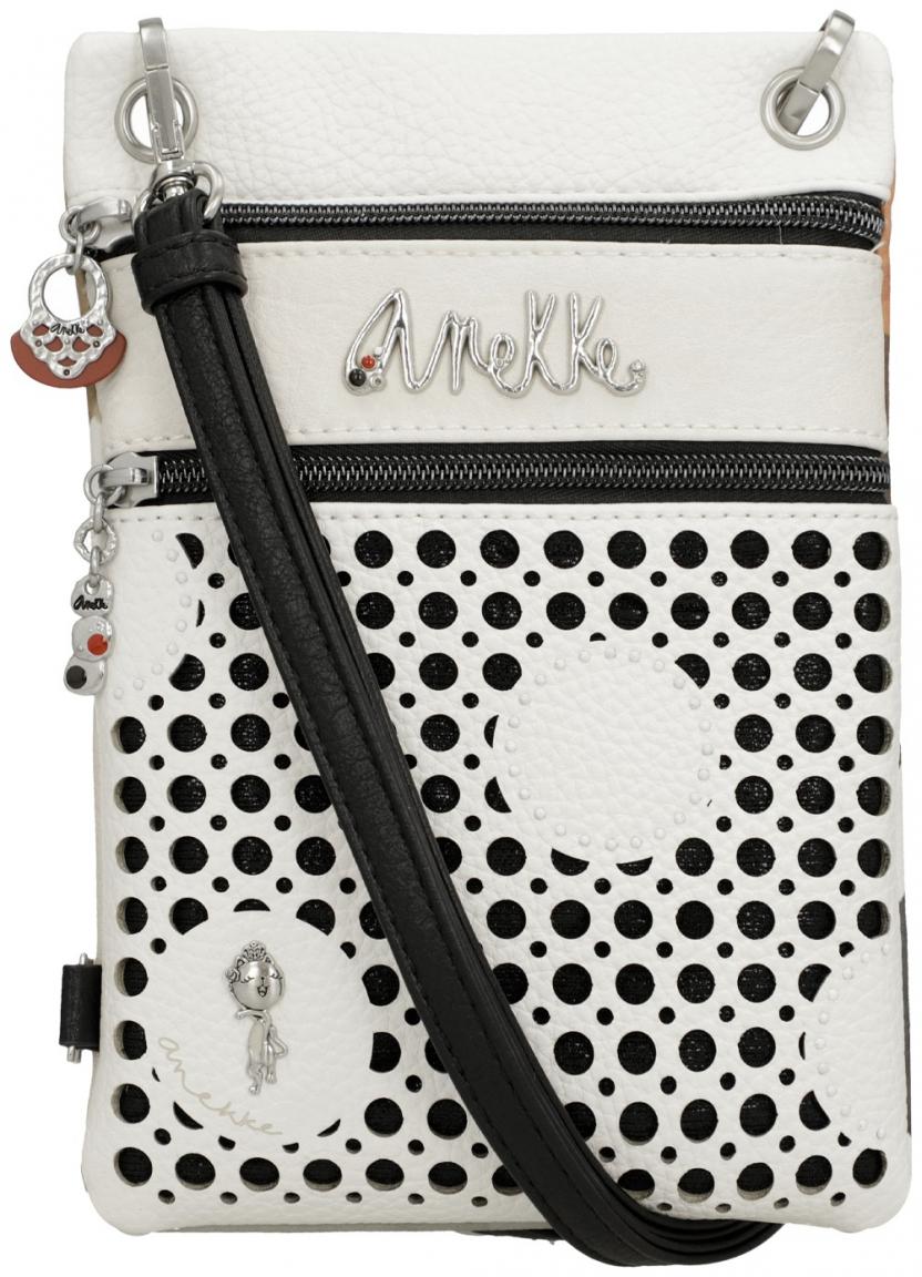 variable Crossovertasche Lochmuster Alma Lunares Anekke weiß bunt