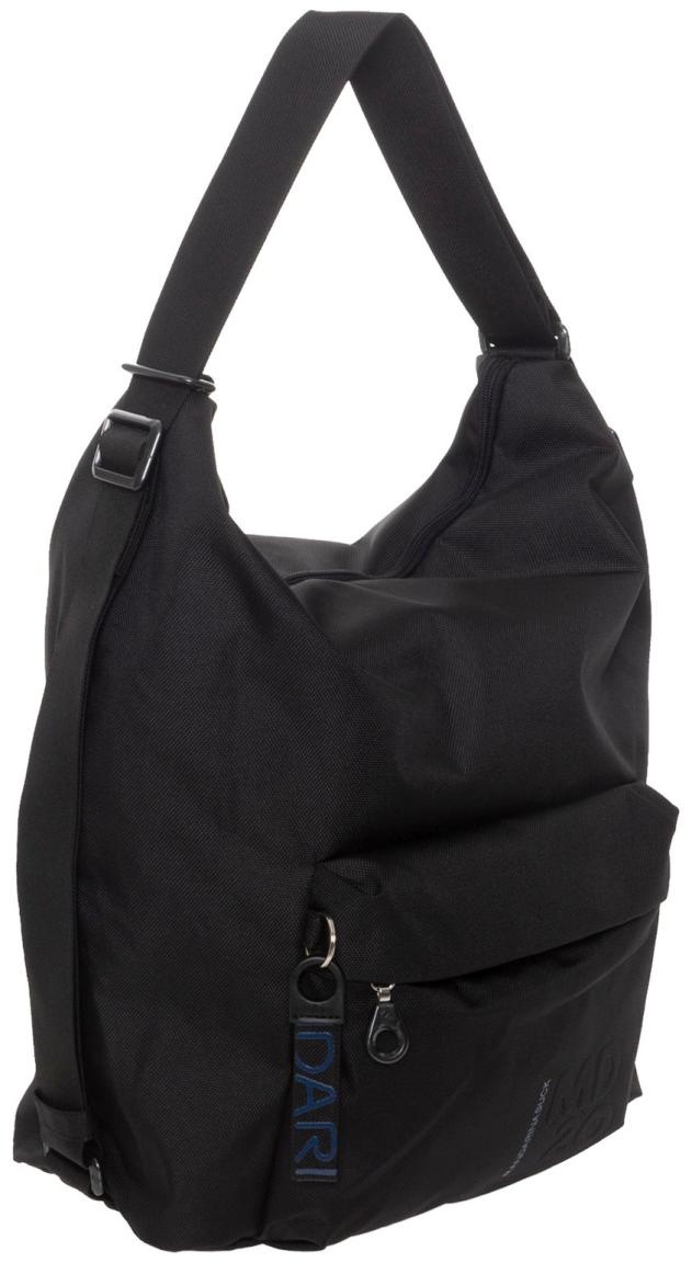 variable Schultertasche Rucksack Hobo schwarz MD20 Mandarina Duck
