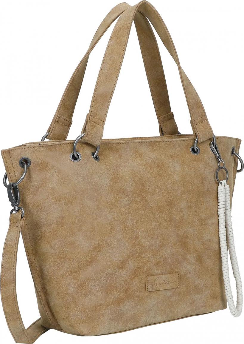 vegane Damentasche Fritzi Shopper Fritzi aus Preußen Cracker Hellbraun Vintage