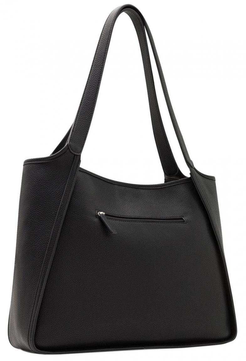 vegane Henkeltasche Numa klassisch schwarz L.Credi