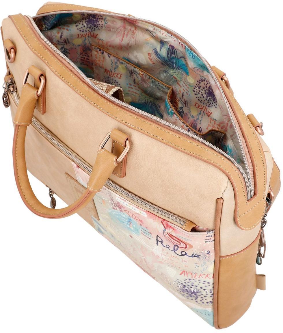 verspielte Businesstasche Anekke Mediterranean Tablet IPad Beige Bunt Metallcharme