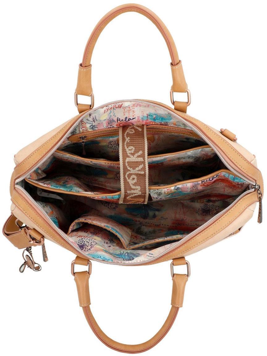 verspielte Businesstasche Anekke Mediterranean Tablet IPad Beige Bunt Metallcharme