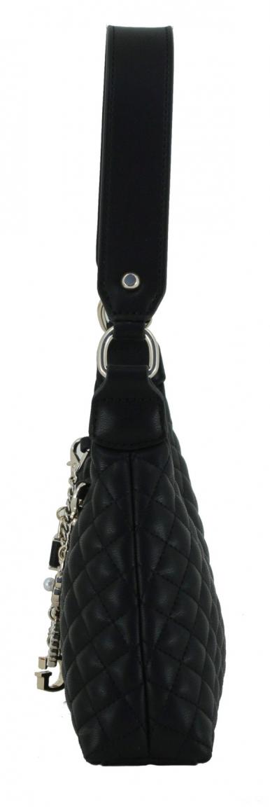 warmweiße Schultertasche Guess Everlee Steppmuster Off White