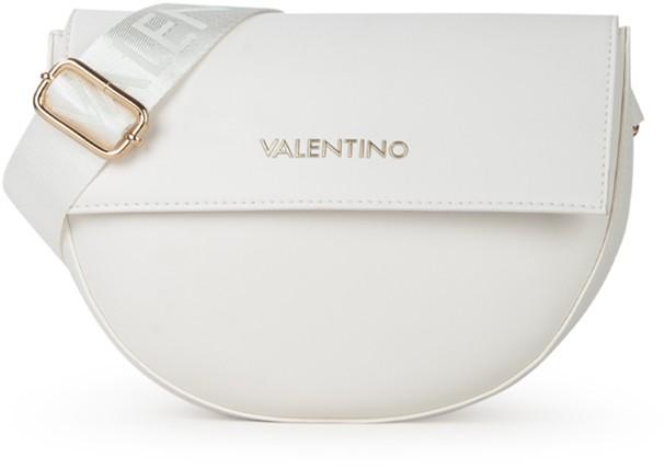 weiße Crossovertasche Webgurt Valentino Bigs Bianco Überschlag