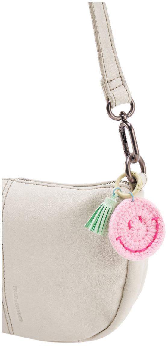 weiße Halfmoon Bag FREDsBRUDER Take a Smile Marshmallow Leder halbrund