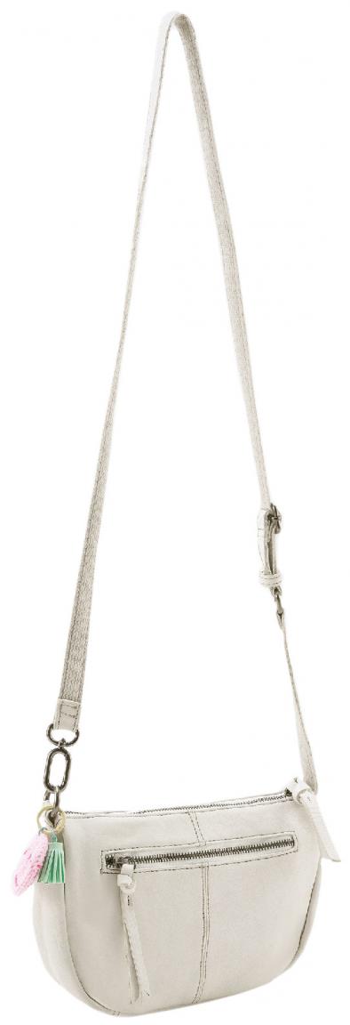 weiße Halfmoon Bag FREDsBRUDER Take a Smile Marshmallow Leder halbrund