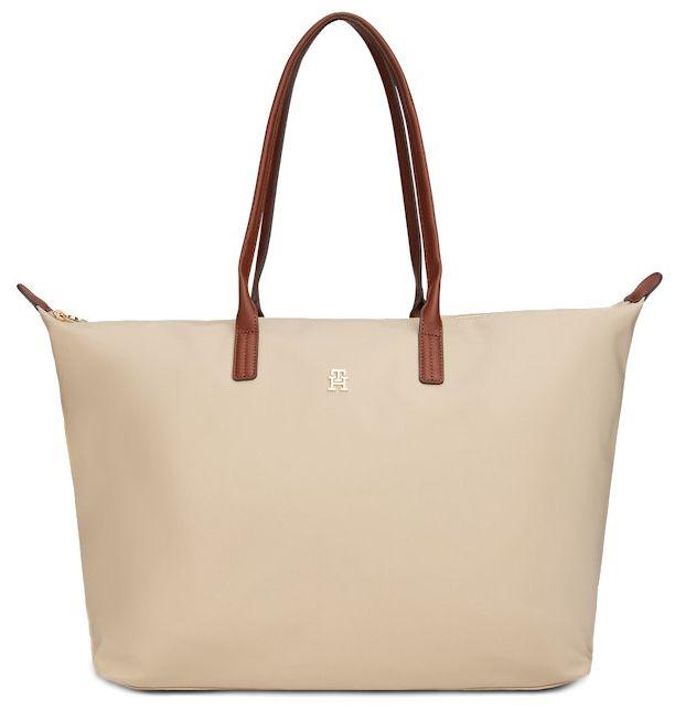 zeitlose Totebag Popette maxi Tommy Hilfiger Shopper Sandalwood Perlon