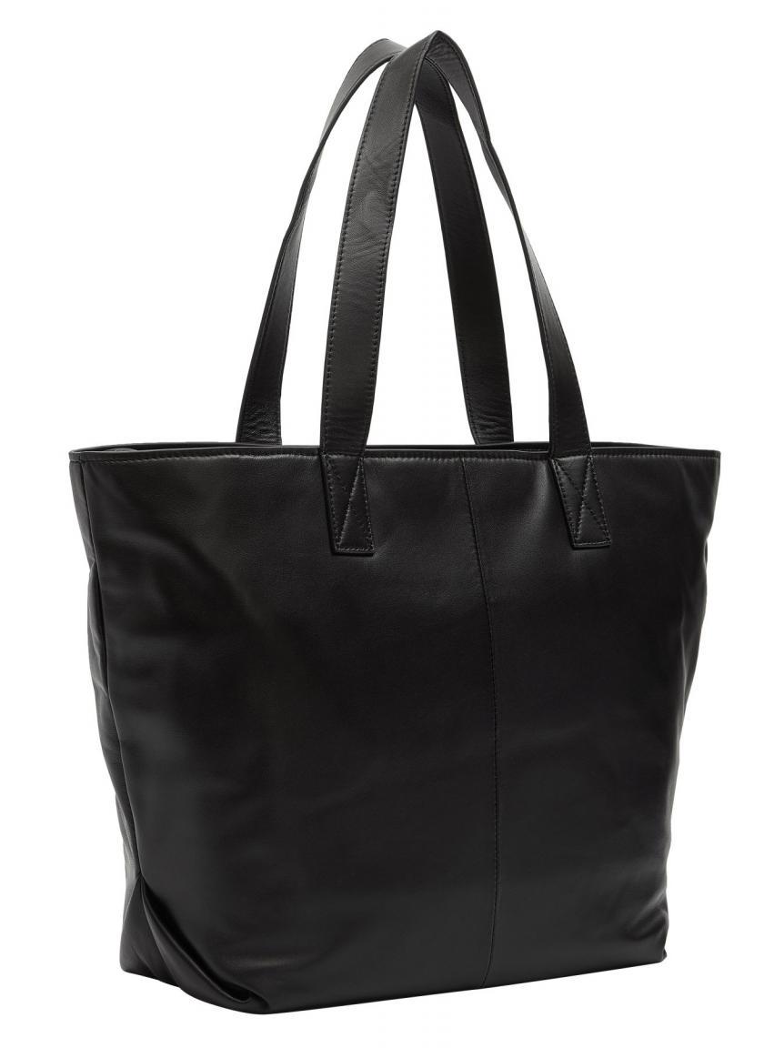 zeitloser Shopper Liebeskind schwarz weiches Glattleder