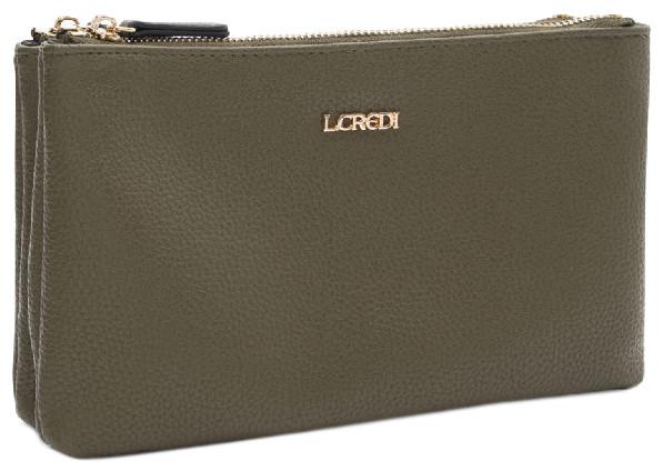 zweigeteilte Crossovertasche klein L.Credi grün Ella vegan Forest schmal