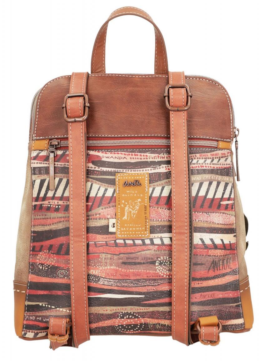 zweigeteilter Damenrucksack Anekke Kenya Safari Fusion Stickerei beige