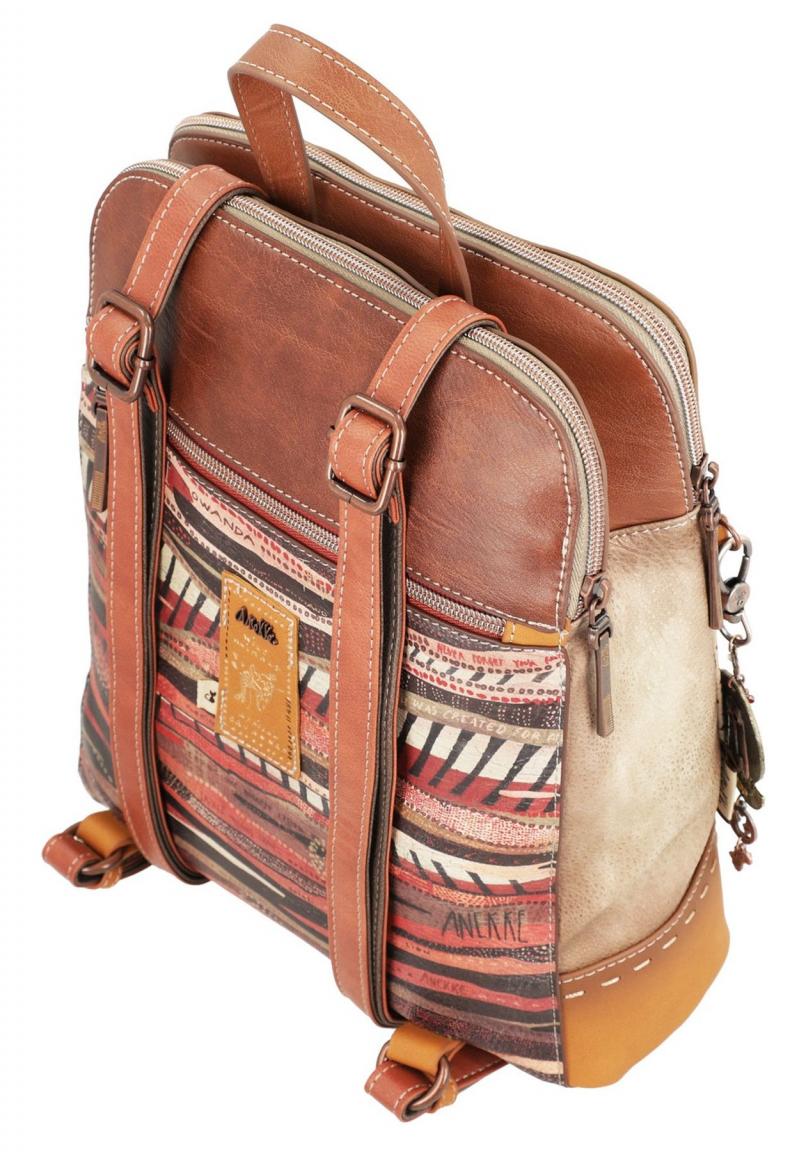 zweigeteilter Damenrucksack Anekke Kenya Safari Fusion Stickerei beige