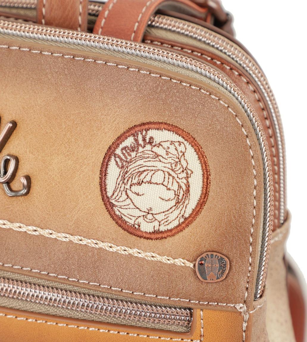 zweigeteilter Damenrucksack Anekke Kenya Safari Fusion Stickerei beige
