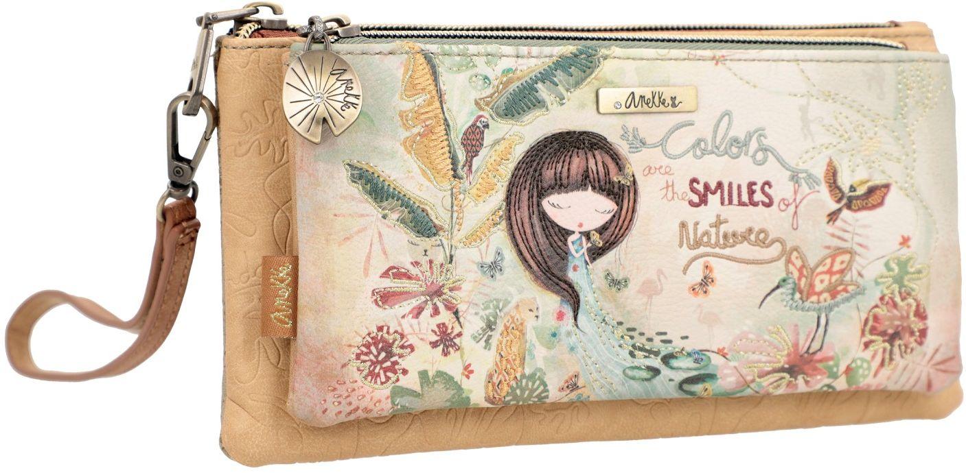 zweigeteiltes Etui Anekke Amazonia Handy Wallet Glitzerdetails Print