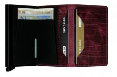 Secrid Slimwallet Metall/Leder Kartenetui Dutch Martin Bordeaux