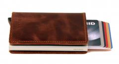 Secrid Slimwallet Metall/Leder Kartenetui Dutch Martin Bordeaux