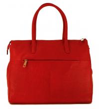 GiGi Fratelli Damen Businesstasche Leder Schwarz Silber