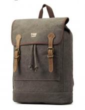 troop Rucksack Überschlag Canvas Leder Washed Stone