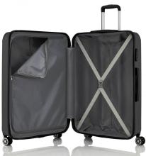 Travelite City Trolley L 77cm Hartschale mit Dehnfalte Grau