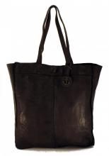 Harbour2nd Schultertasche Elbe2 Leder ASH Schwarz