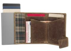 SecWal Kartenbörse Geldtasche RFID Ausleseschutz braun
